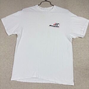Vtg/Y2k Hanes Beefy-T McLaren International Racing T-Shirt White Large F1